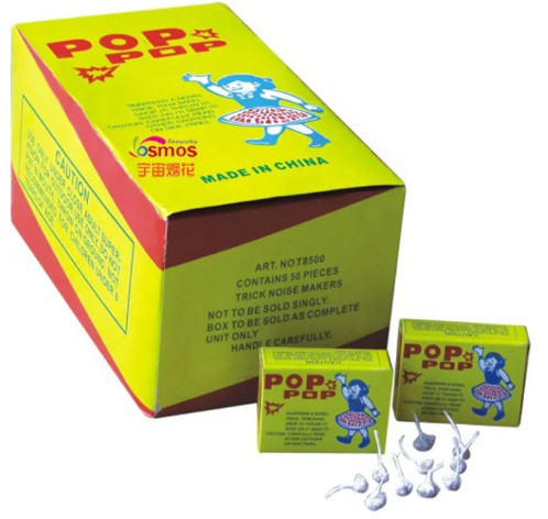 Pop Pop Snappers Fireworks pack of 6 boxes (Each contain approximately 50 Crackers)