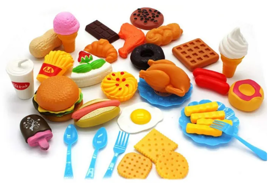 Artificial Food Toy For Kids Pretend Play Plastic toys Mix Bag