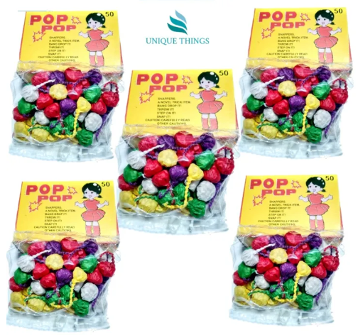 Pop Pop Snappers Fireworks pack of 6 boxes (Each contain approximately 50 Crackers)