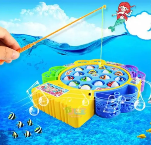 Catch fishes fishing game set for kids with video tutorial - multiple sizes