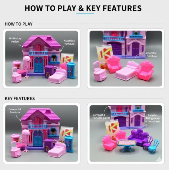 Doll House For Girls, Doll Play House Best For Gifts