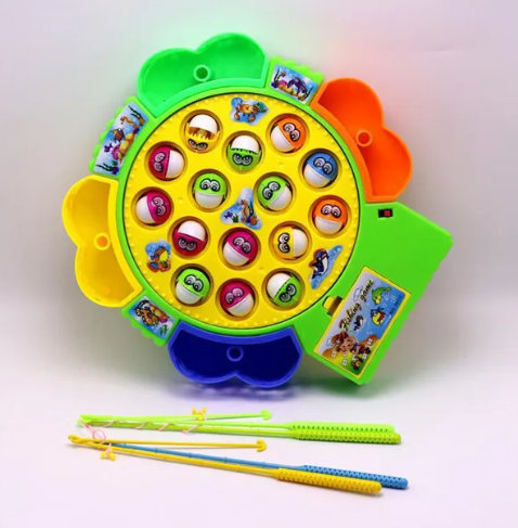 Catch fishes fishing game set for kids with video tutorial - multiple sizes